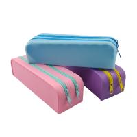 Non-toxic Colorful Silicone Waterproof Pencil Pouch for Office and School Supplies