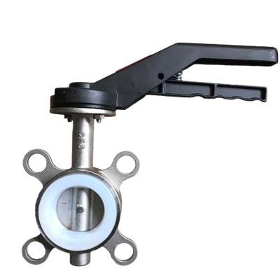 Fittings de tubos de aço inoxidável sanitários BUTTERFLY Estrutura Wafer Tipo Butterfly Valve