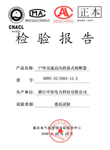 Zhejiang Zhongyi Electric Power Technology Co., Ltd. Certifications