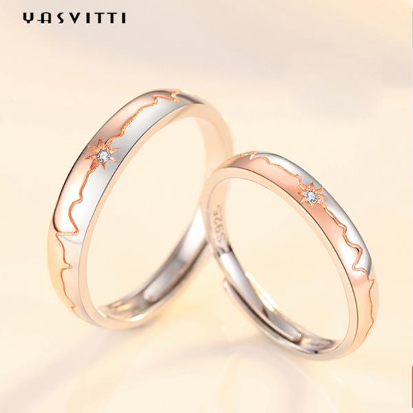 anillo de la estrella fugaz del aniversario de 2.6g los 0.75in Sterling Silver Jewelry Rings 18k