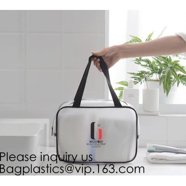 Waterproof Travel Toiletry Organizer Cosmetic Transparent Pvc Bag Women Makeup Organizer Pouches, bagease, bagplastics