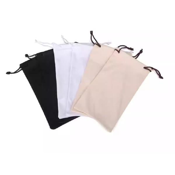 Neoprene Eyeglasses Case PU Leather Drawstring Pouch Bag Personalised