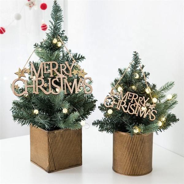 Arbre de Noël personnalisé Ornement suspendu Décorations de Noël en bois Pendentif pour la fête à la maison Nouvel An