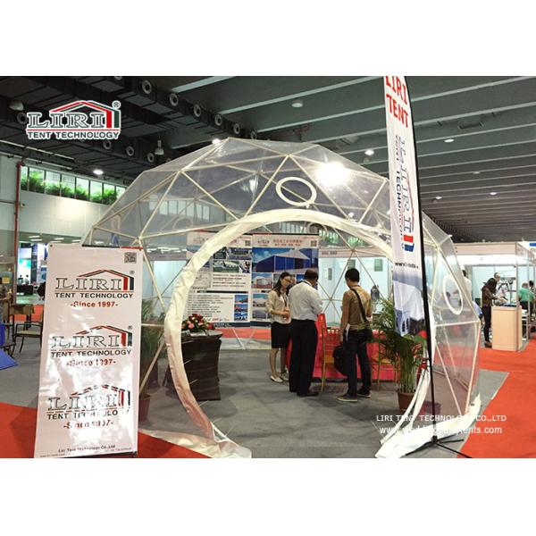 шатры геодезического купола 9.5m алюминиевые напольные с ясной крышкой крыши PVC для партии верхнего сегмента