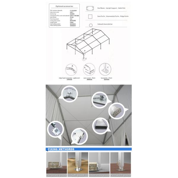 Outdoor Exhibition Lightweight Aluminum Frame Tent For Car Show Trade Show