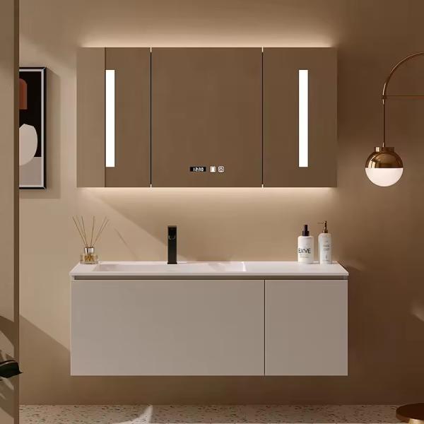 Modern Rectangle Sink Vanity Unit Cabinet Combo For Bathroom Restroom