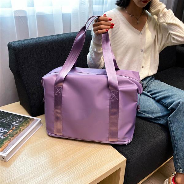 Sac de voyage en polyester 210D pour femme imperméable à l'eau 10.63x21.65x7.09