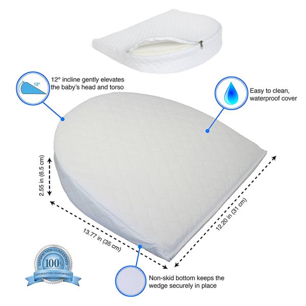 Bassinet Baby Wedge Pillow Infant Head Support Foam Wedge For Newborn