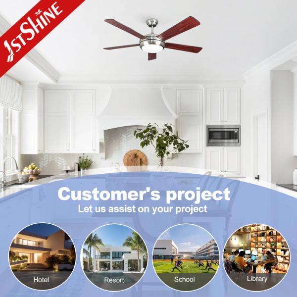 110V/50Hz Voltage 1stshine Ceiling Fan with 52 Inch Air Cooling Motor and Remote Control