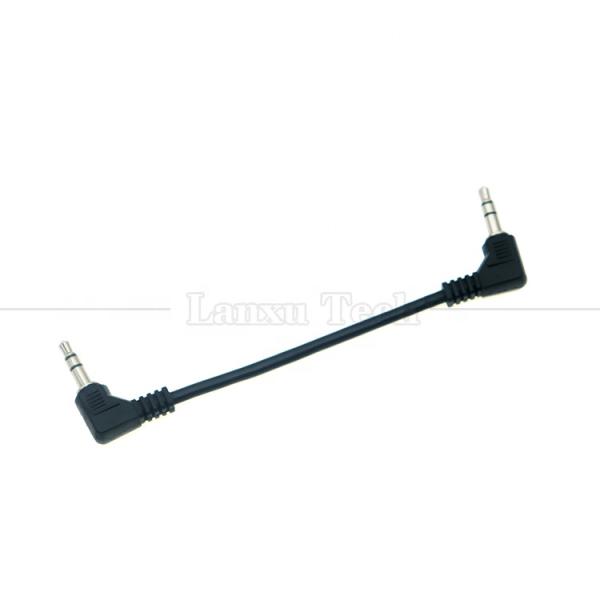 90 degrés angle droit mâle à mâle 3 pôles TRS 3,5 mm câble d'extension audio jack