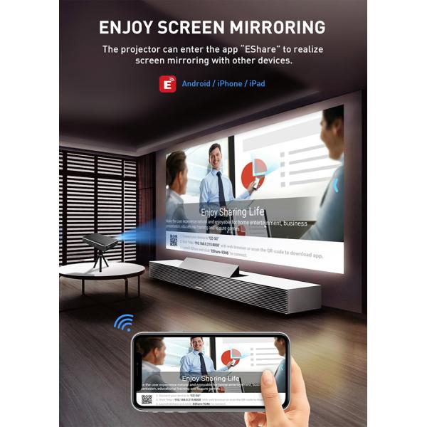 репроектор фильма 4k 2.4G WiFi продолжительности жизни 20000h беспроводной 5G