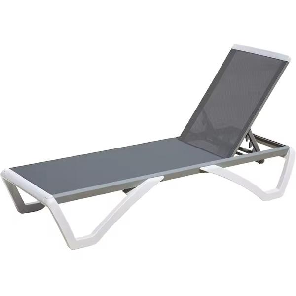 Outdoor Furniture Garden Hotel Sun Lounger with Folded Design and Armrest Support