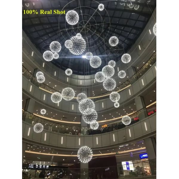 Modern Brief Loft Spark Ball LED Pendant Light  Raimond II Pendant（WH-AP-615）