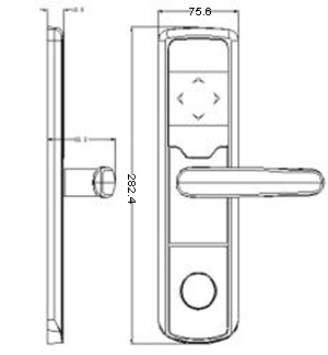 62 мм Backset Tyt WiFi Electronics Door Lock / Gate Lock с позолоченной отделкой