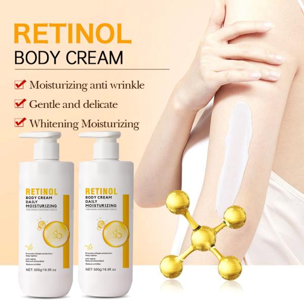 Loción Corporal Reafirmante con Retinol de Marca Privada, Aceite de Coco, Loción Hidratante OEM