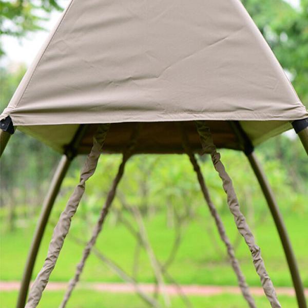 Cottage Garden Furniture Outdoor Leisure Swing Bed Gazebo with Mosquito Net