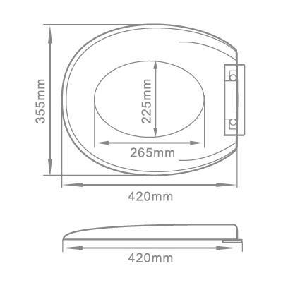 Toilet Seat Cover PP UF Duroplast Plastic Material Durable Soft Close Low Noise From Xiamen China
