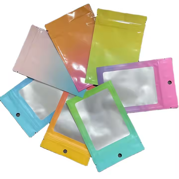 Factory Direct Supply Colourful High Quality Seal Anti Odour Vertical Bag Small Zipper Plastic Reusable Bags
