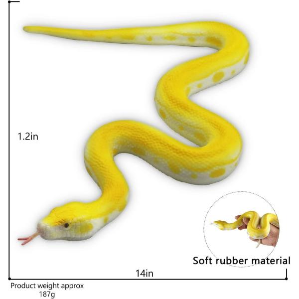 Realistic Snakes Toy Python Action Model for Unisex Ages 8-13 Halloween Prank Props