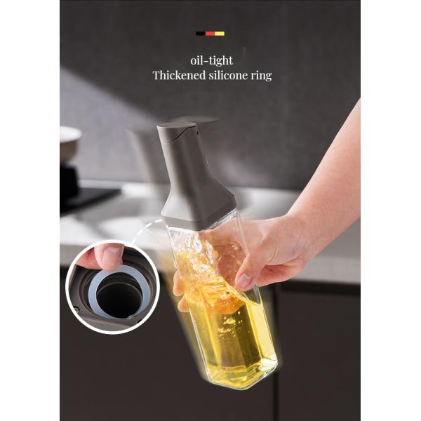500ml Capacity Glass Kitchen Oil and Vinegar Bottle with Stylish Leak-Proof Dispenser