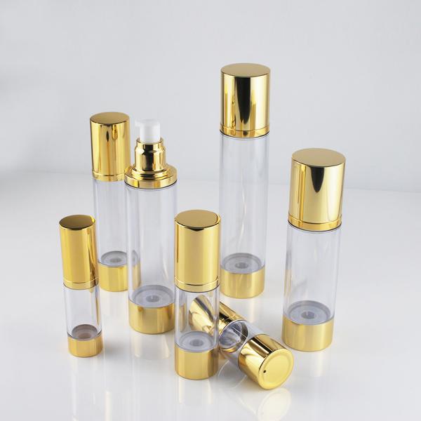 Бутылка 50ml насоса серебряного тонера золота алюминиевого безвоздушная заморозила пластиковую бутылку