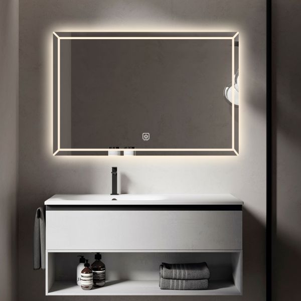 Anti Fog Hotel Mirrors Rectangle Bathroom Vanity Mirror Shatterproof