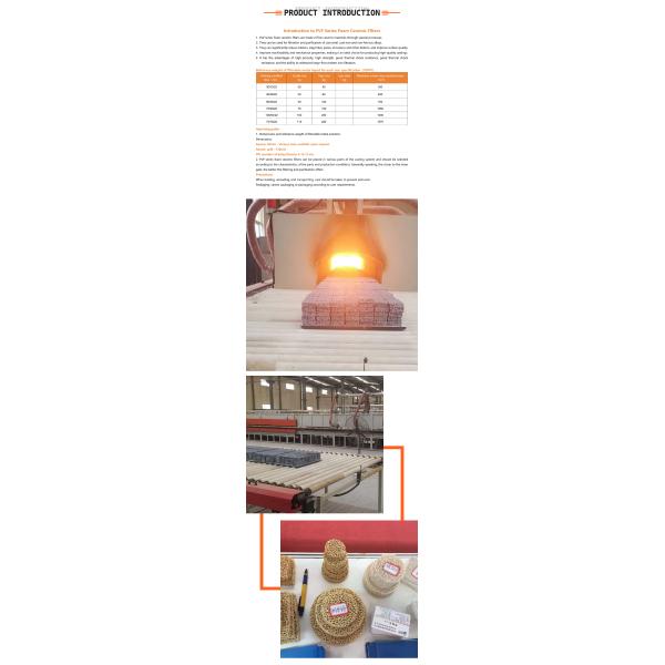 PLP Кремниевый/Циркониевый/Алюминиевый керамический промышленный керамический огнеупорный фильтр