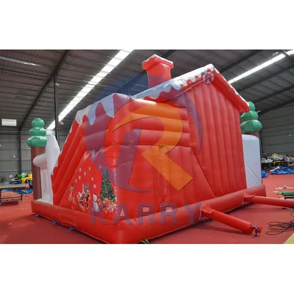 Christmas Tree Combo Bouncy Slide Inflatable Castle Slider for Outdoor Playground Fun