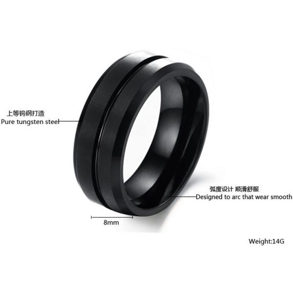 Couple new retro-style black tungsten steel Tungsten Rings