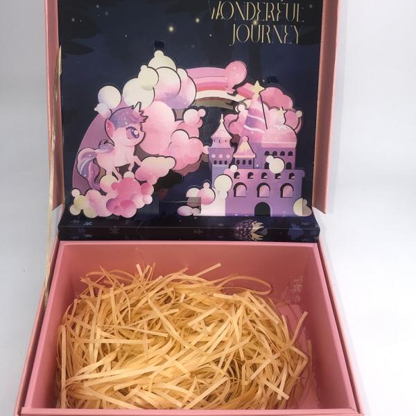 Customized Size Surprise Gift Packaging Box with 3D Cardboard Rigin and Coated Paper