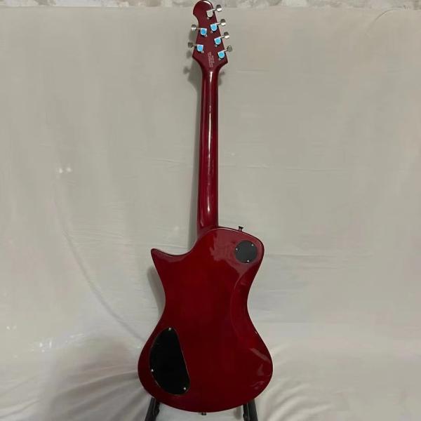 Custom Ernie Ball Music Man Armada Divided Red Color Electric Guitar V-shaped Bookmatched Flame Maple Top HH Humbucking
