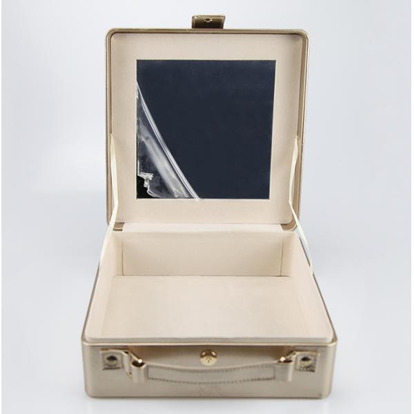 Зеркала макияжа OEM коробка кожаного косметическая упаковывая для хранения щетки