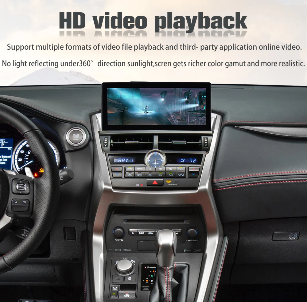 Авторадио Viknav Для LEXUS NX (2018-2020) 12,3-дюймовый сенсорный экран Беспроводной Carplay GPS навигация ЖК-дисплей
