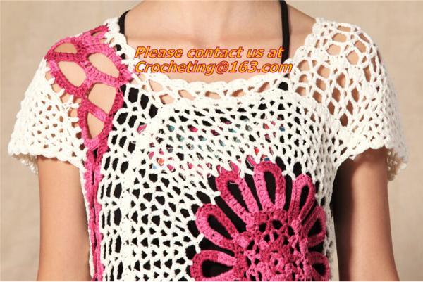 Crocheted Casual Knitting Feminino Pullovers, Spring Fashion, Womens Apricot, Long Sleeves