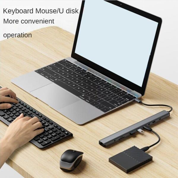 USB 3.1 Interface Type 10 In 1 Type C Hub For High Speed Data Transfer And Charging