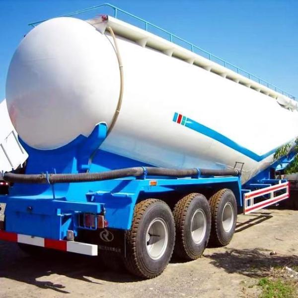 Self-dumping 30-60 CBM Bulk Cement/Fly Ash/Flour/Powder Material Transport Tank Truck Semi Trailer