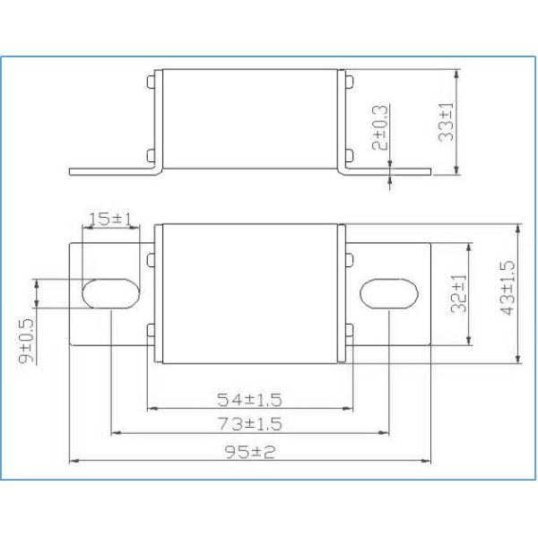 Low Current 400 Amp Dc Fuse , White Square Ceramic Car Fuses 750VDC