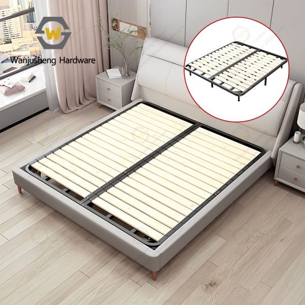 Large Size Foldable Furniture Spare Parts Metal Frame for Double Bed 1.8m Long Tatami Bed Frame
