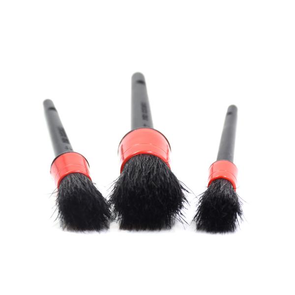 Natural Boar Hair Car Detailing Brushes , Car Interior Cleaning Brush