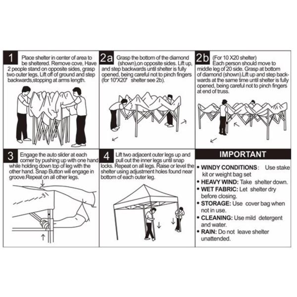Commercial Trade Show Canopy Tent 10x10 600D Oxford Fabric With Back Walls
