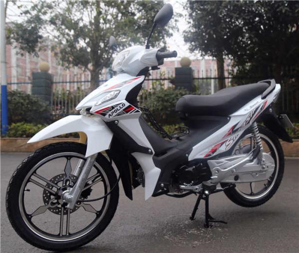 Lion 110cc Cub Motorcycle Riders White Color 95 kg Weight Dium Brake