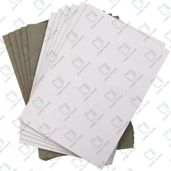 Cartão de Papel Duplex Liso 250gm Cartão Duplex Cinza para Embalagem