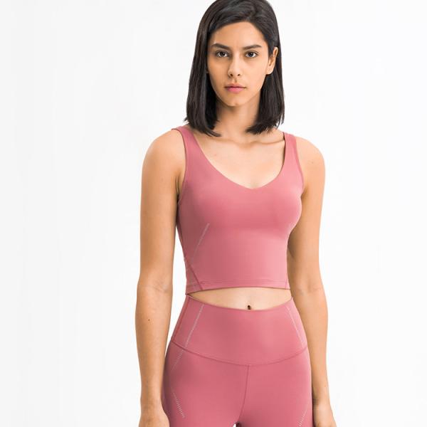 Stylish Printing Gymwear Sports Underwear Shockproof Running Fitness Vest Woman Sportwear