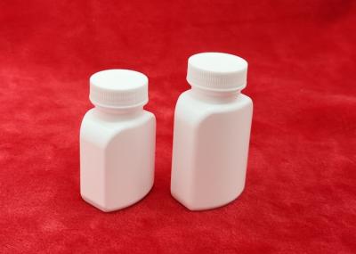 61mm Height White Supplement Bottle , Screw Cap Pill Bottle Storage Containers 