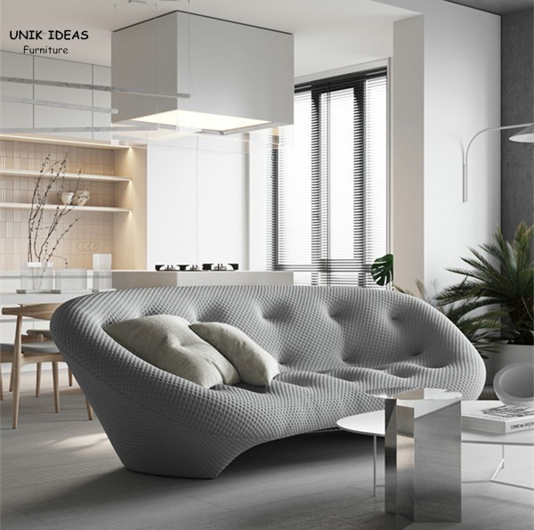 Луна набора софы комнаты прожития 3 мест современная секционная формирует ткань с Cuddler