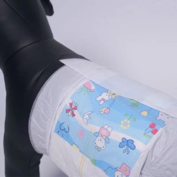 Secure Fit Disposable Pet Diapers Super Absorbent Leak Proof Edges For Dogs Cats
