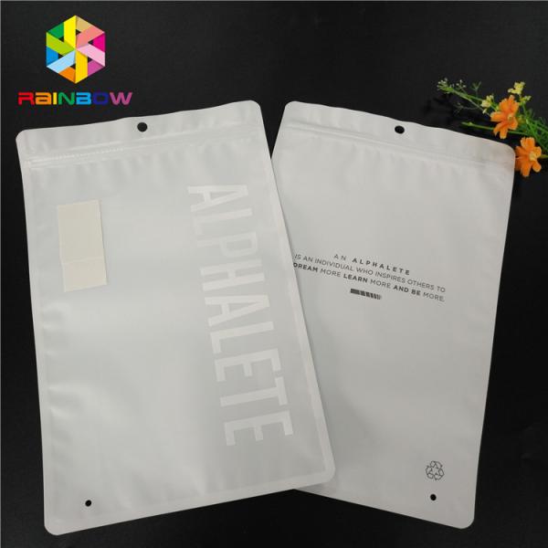 Matte White Plastic Pouches Pack Smell Proof Heat Seal Mylar Earphone Ring Decoration Packing