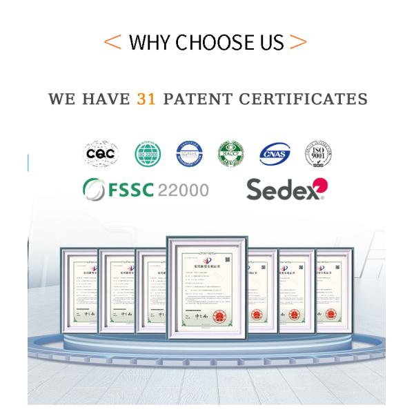Chaîne de fabrication de casse-croûte d'acier inoxydable Machines automatiques de coquille de tarte de fabricants de gaufrette