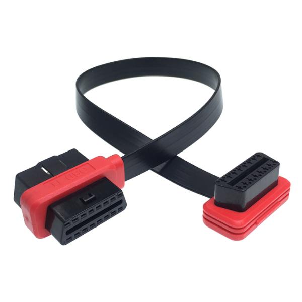 24v OBD2 Male Connector with MOLEX Connector OBD2 Flat Cable Featuring ABS/PVC Material and Pins Plating Nickel/Golden