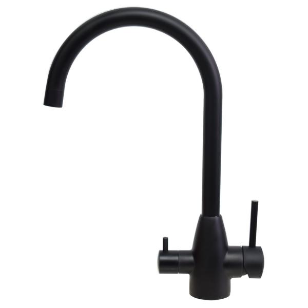 Black Stainless Steel 304/316 Material Double Handle Drinking Filtered Water Faucet RO Faucet For Home Using